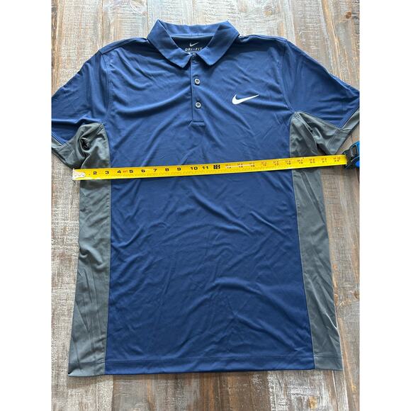 Men's Nike Dri-Fit Color block Performance Polo Size Medium EUC Sports Shirt - Picture 6 of 8